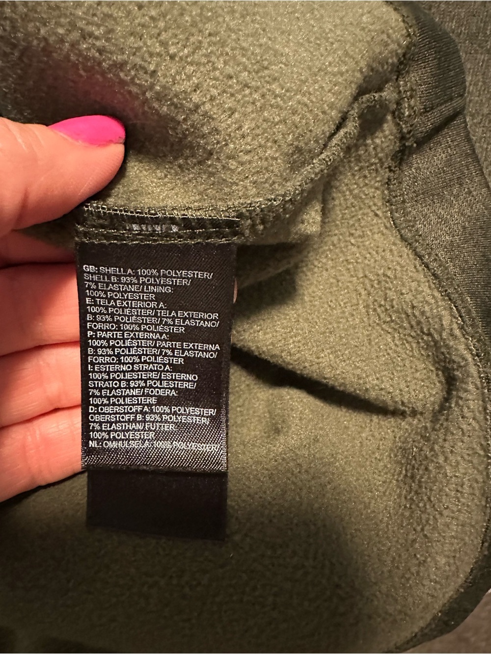 The North Face Mens L Green 1/4 Zip Fleece Pullover Chest Zip Pocket Gorpcore - Picture 3 of 4